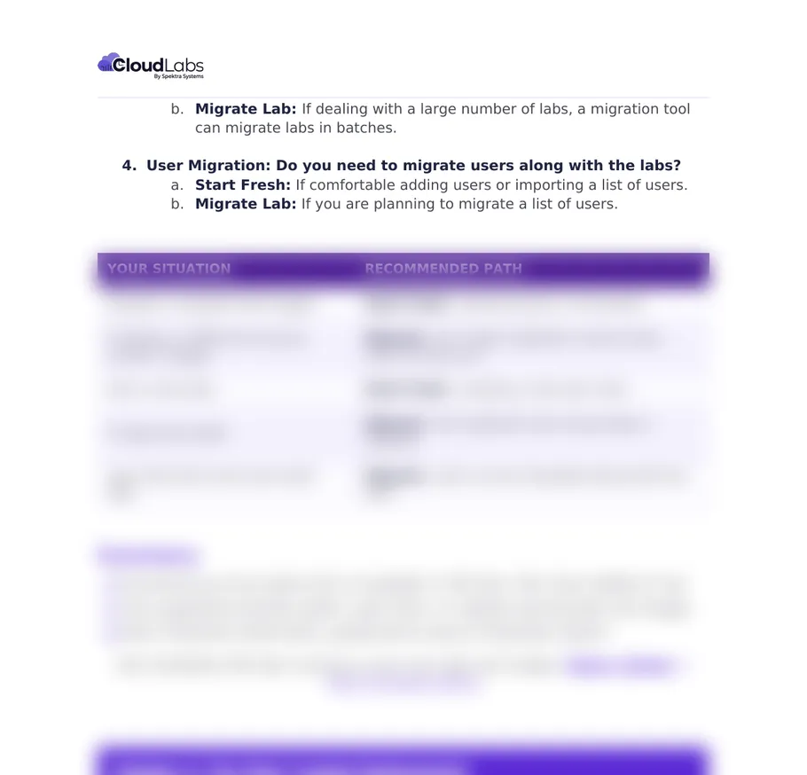 Which path fits you (Page 13) of the Azure Lab Services Migration Playbook: Five situations, each mapped to a path: simple images start fresh, complex images and large lab estates migrate.