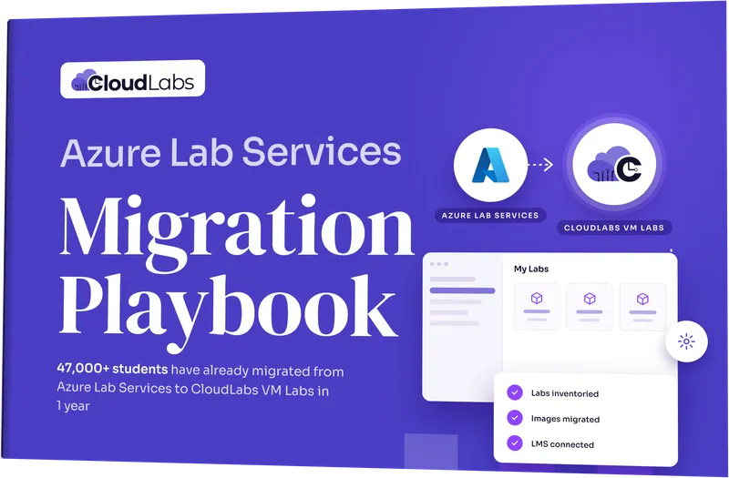 Cover of the Azure Lab Services Migration Playbook by CloudLabs