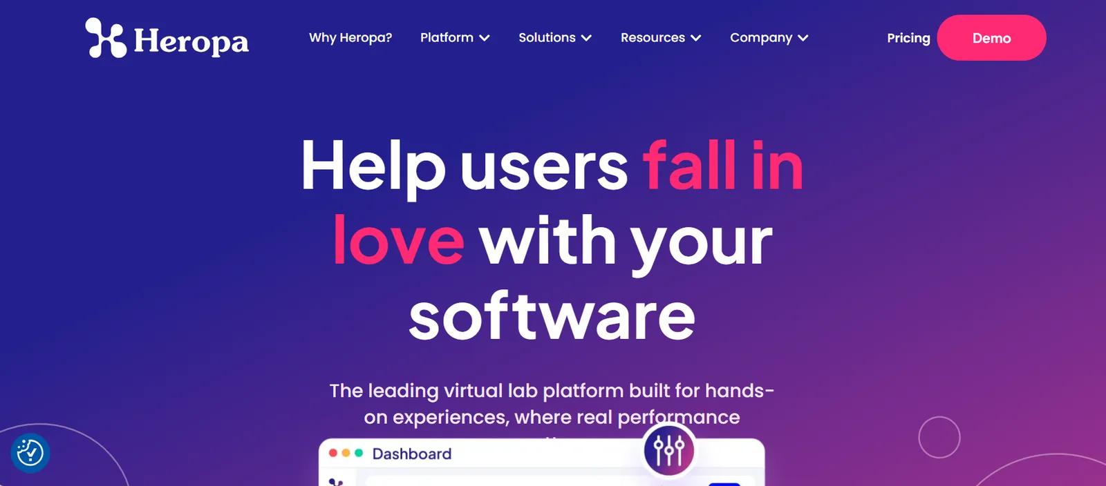 Heropa homepage