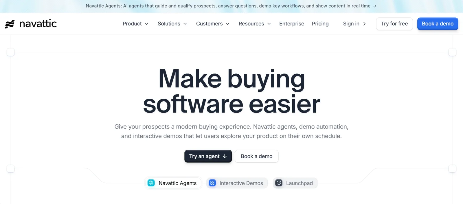 Navattic homepage