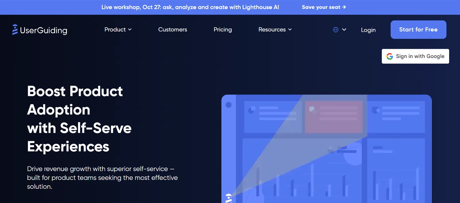 UserGuiding homepage