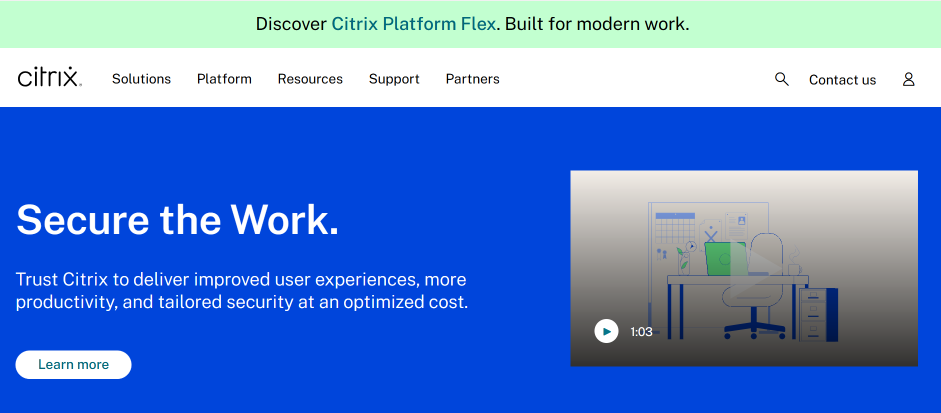 Citrix DaaS homepage