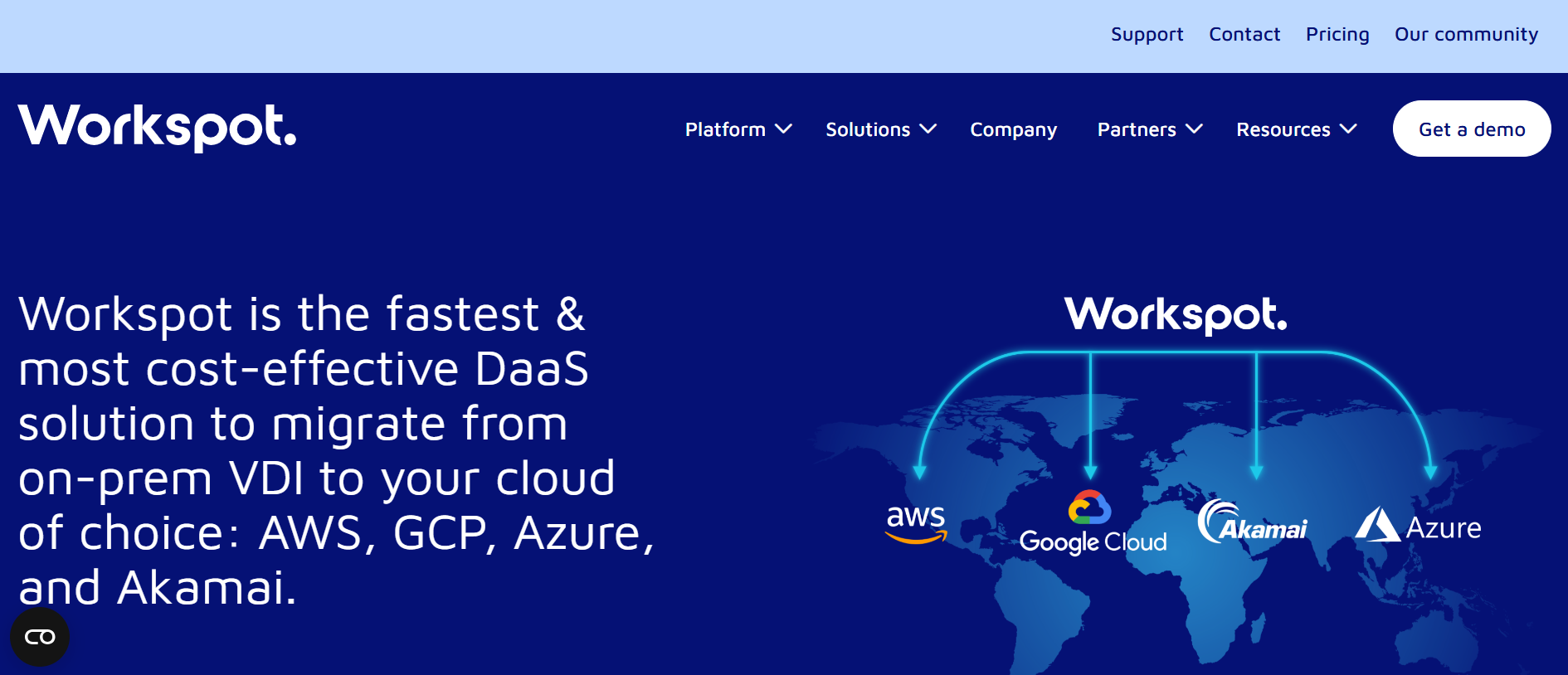 Workspot homepage