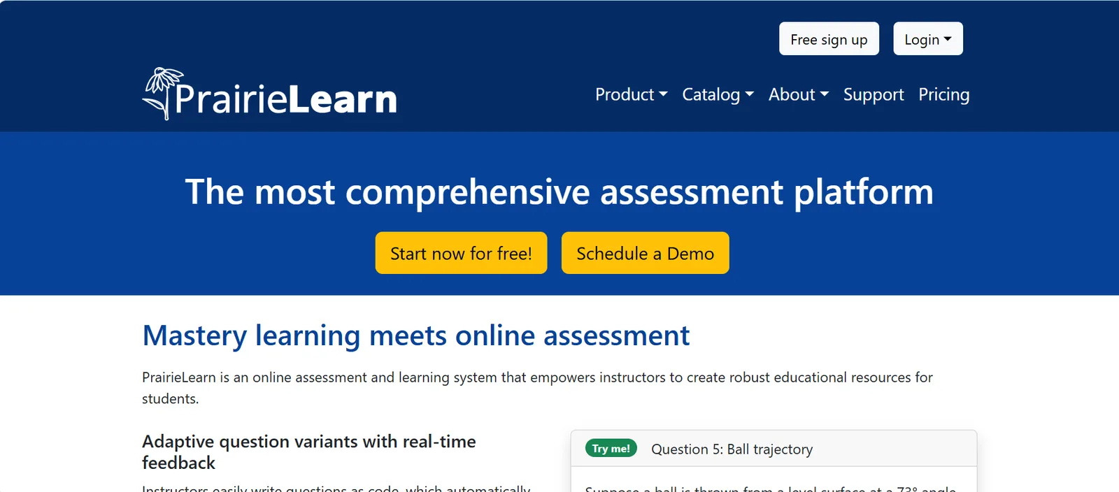 PrairieLearn homepage