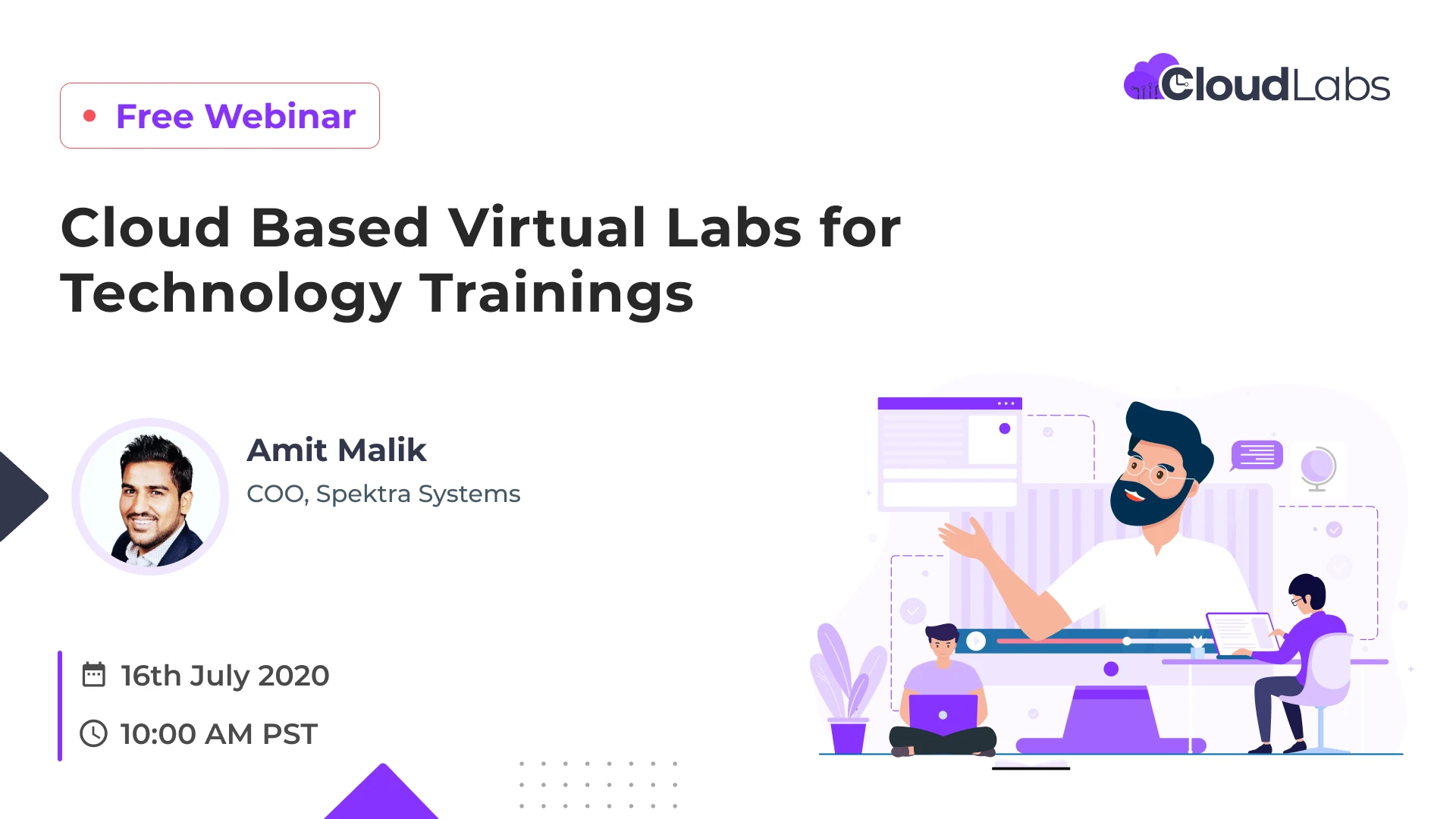 Cloud Based Virtual Labs For Technology Trainings - Webinar Invitation