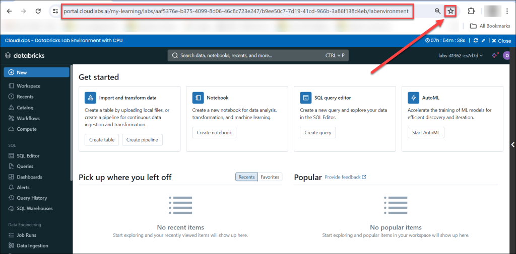 Get Started with Your CloudLabs Databricks Lab Environment: A Step-by-Step Guide