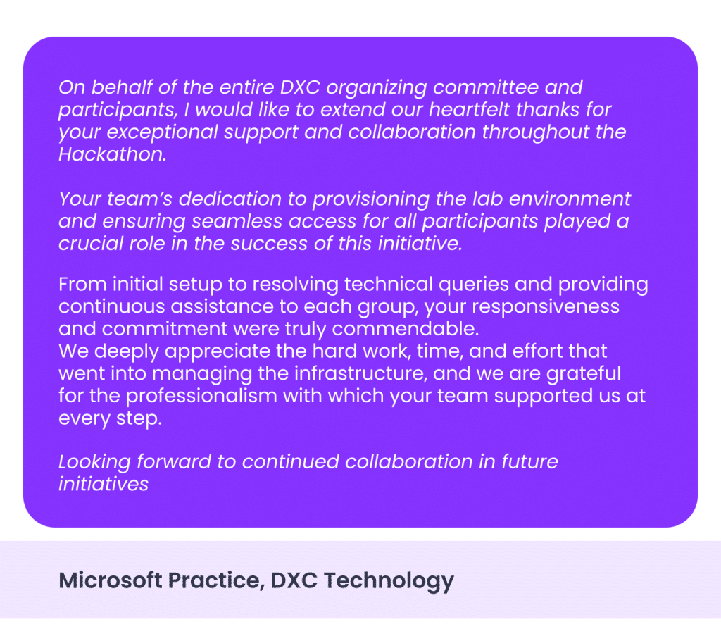 Empowering Innovation: CloudLabs Supporting the DXC-MS AI Hackathon